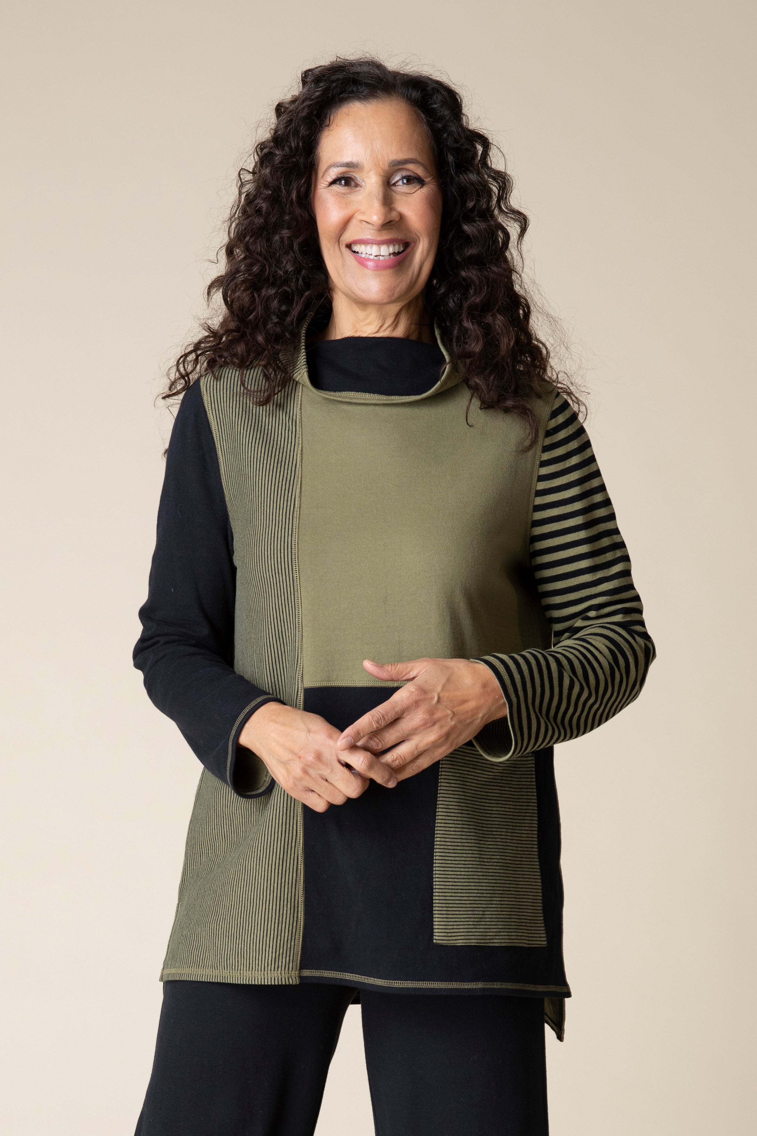 Mixed Stripes Studio Tunic - Sugar River Shoppe