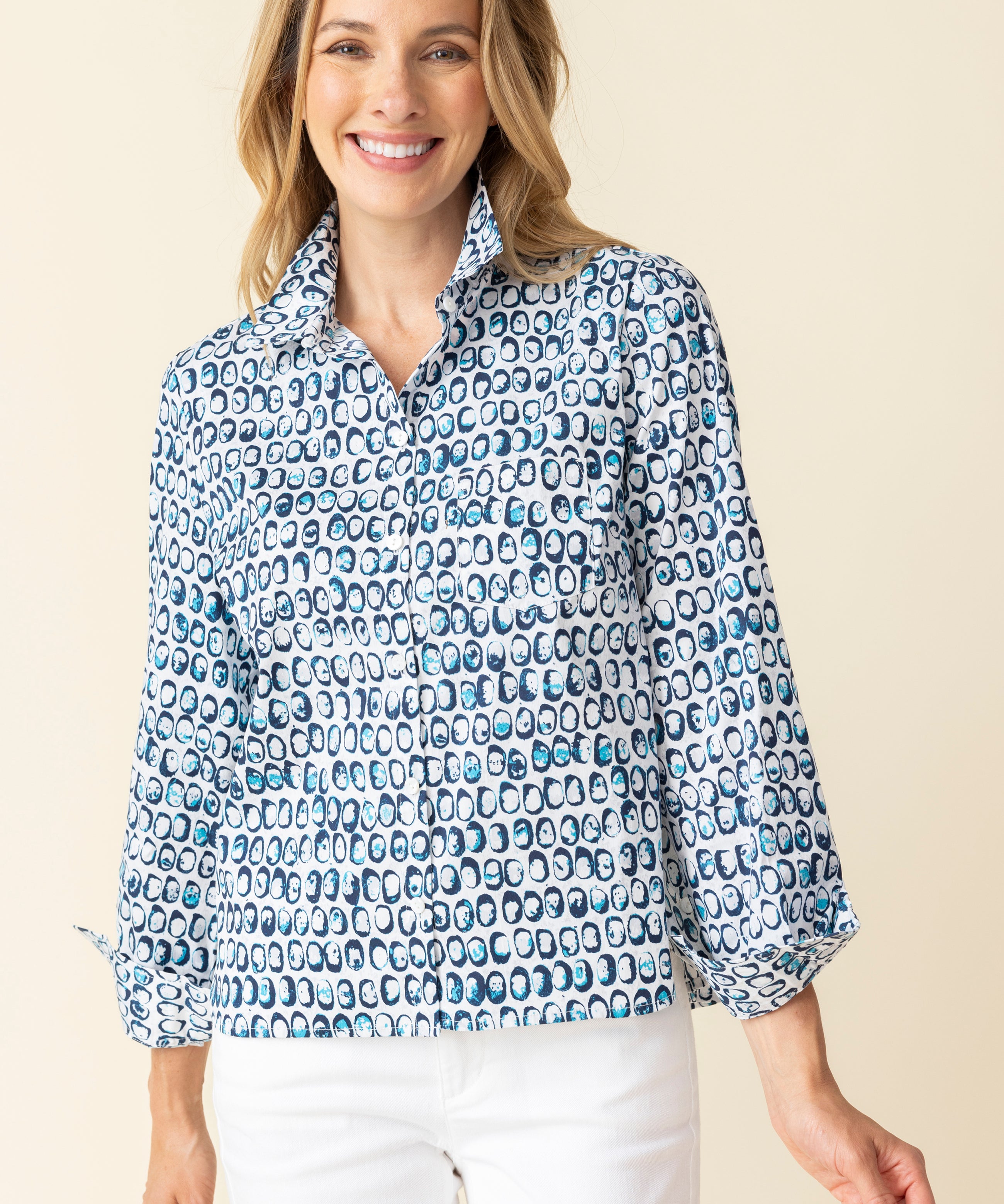Perfect Travel Dot Shaped Shirt - Sugar River Shoppe