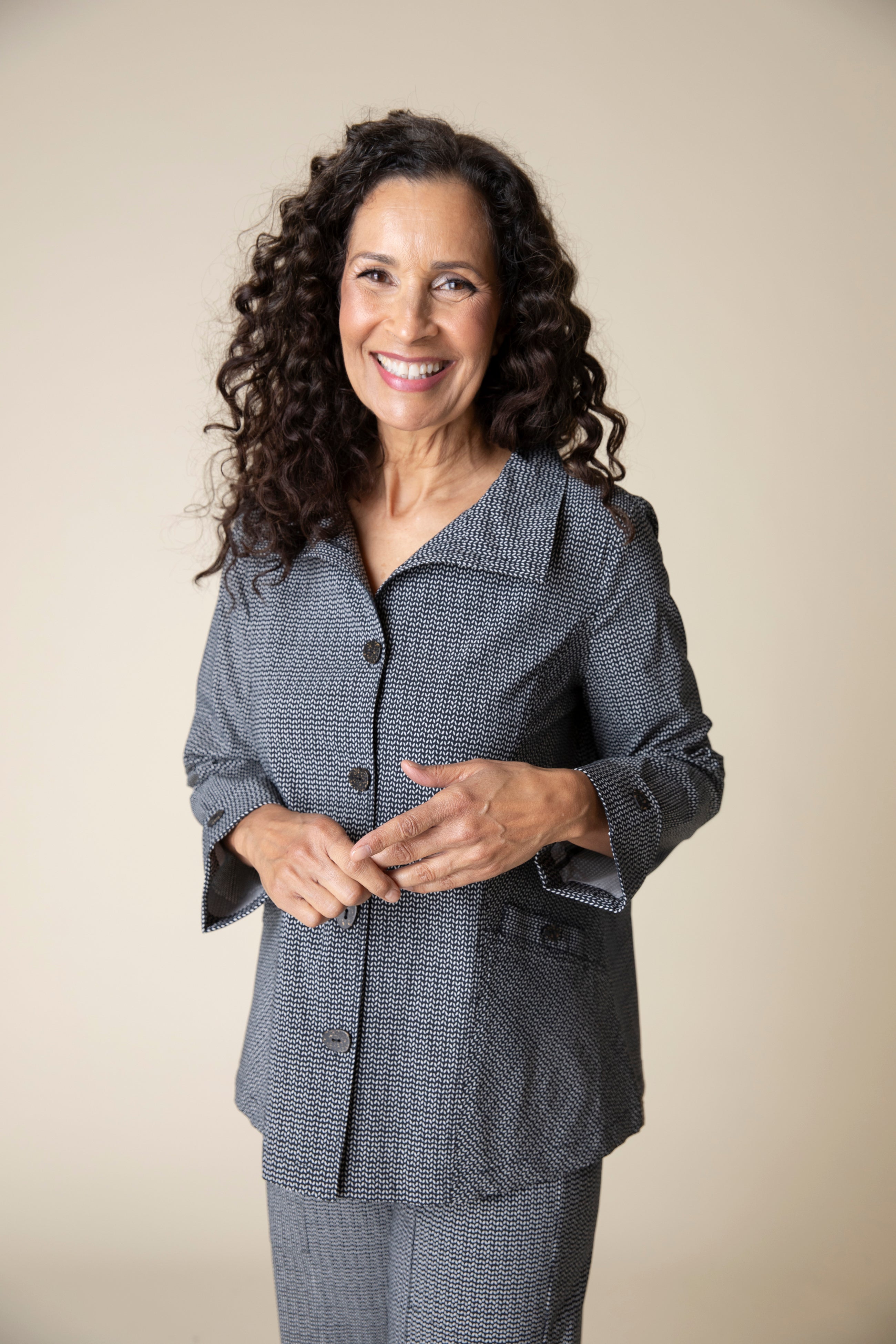 Power Stretch Modern Geo Easy Swing Jacket - Sugar River Shoppe