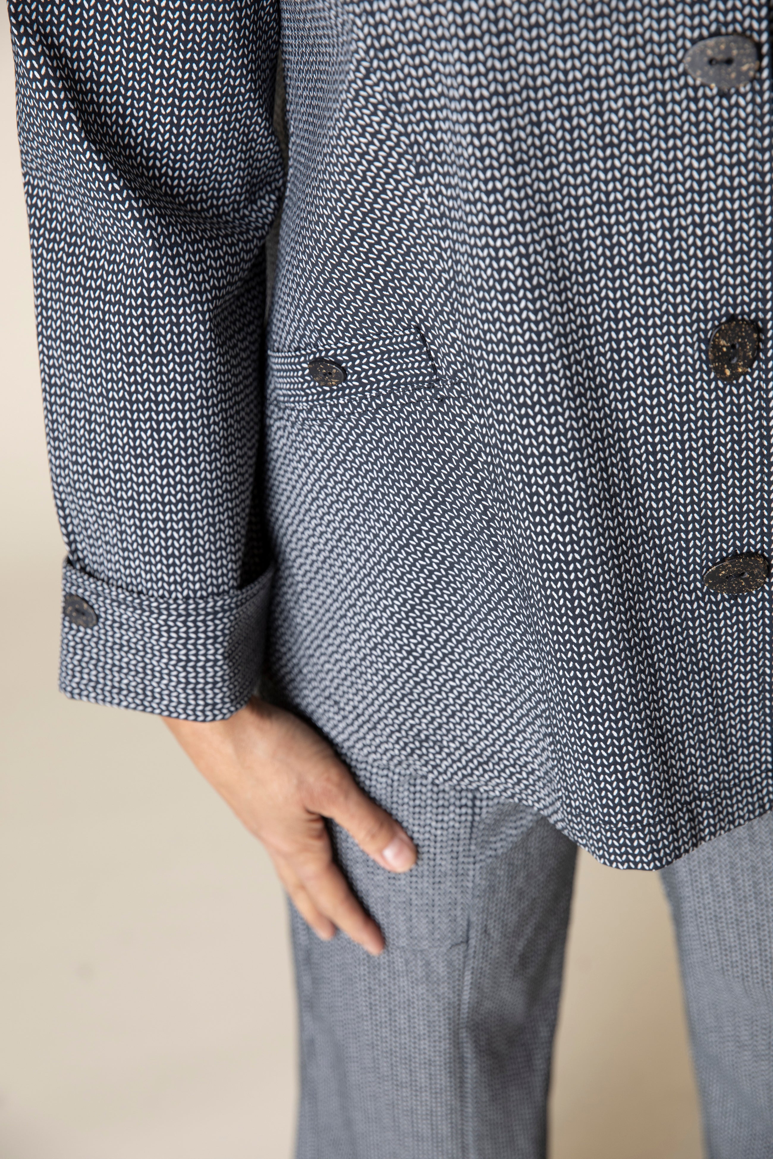 Power Stretch Modern Geo Easy Swing Jacket - Sugar River Shoppe