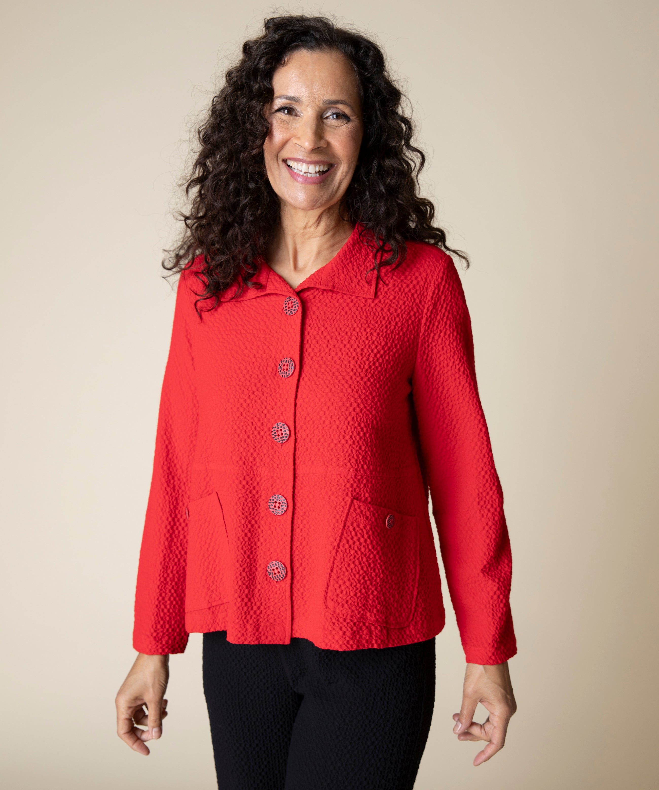 Pucker Weave Statement Jacket - Sugar River Shoppe