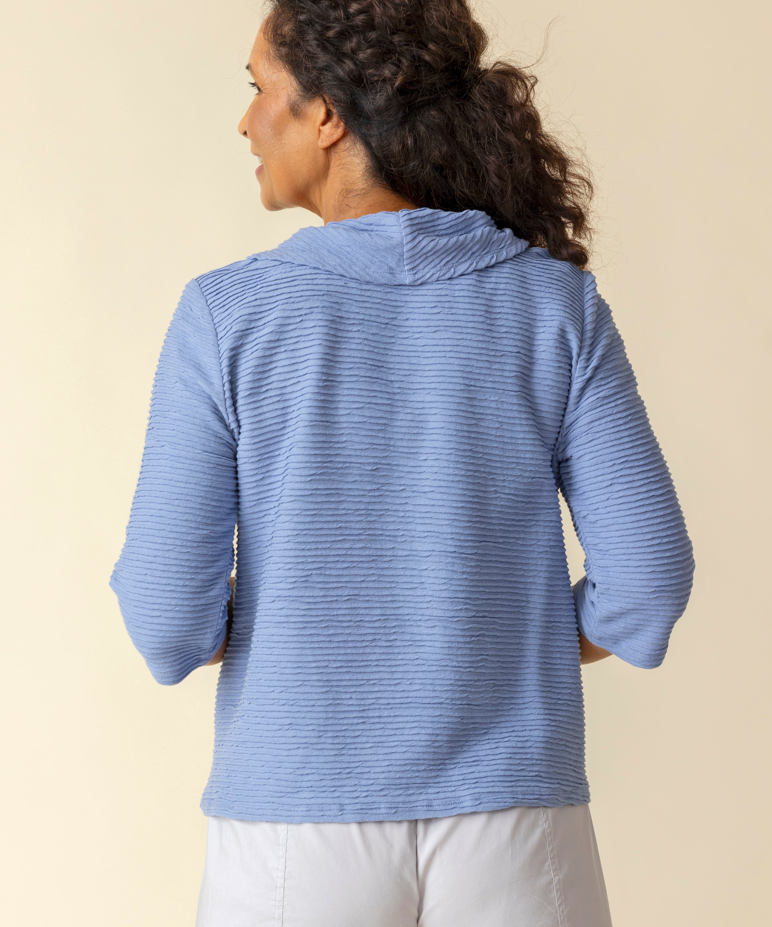 Ripple Effect Drape Neck Top - Sugar River Shoppe