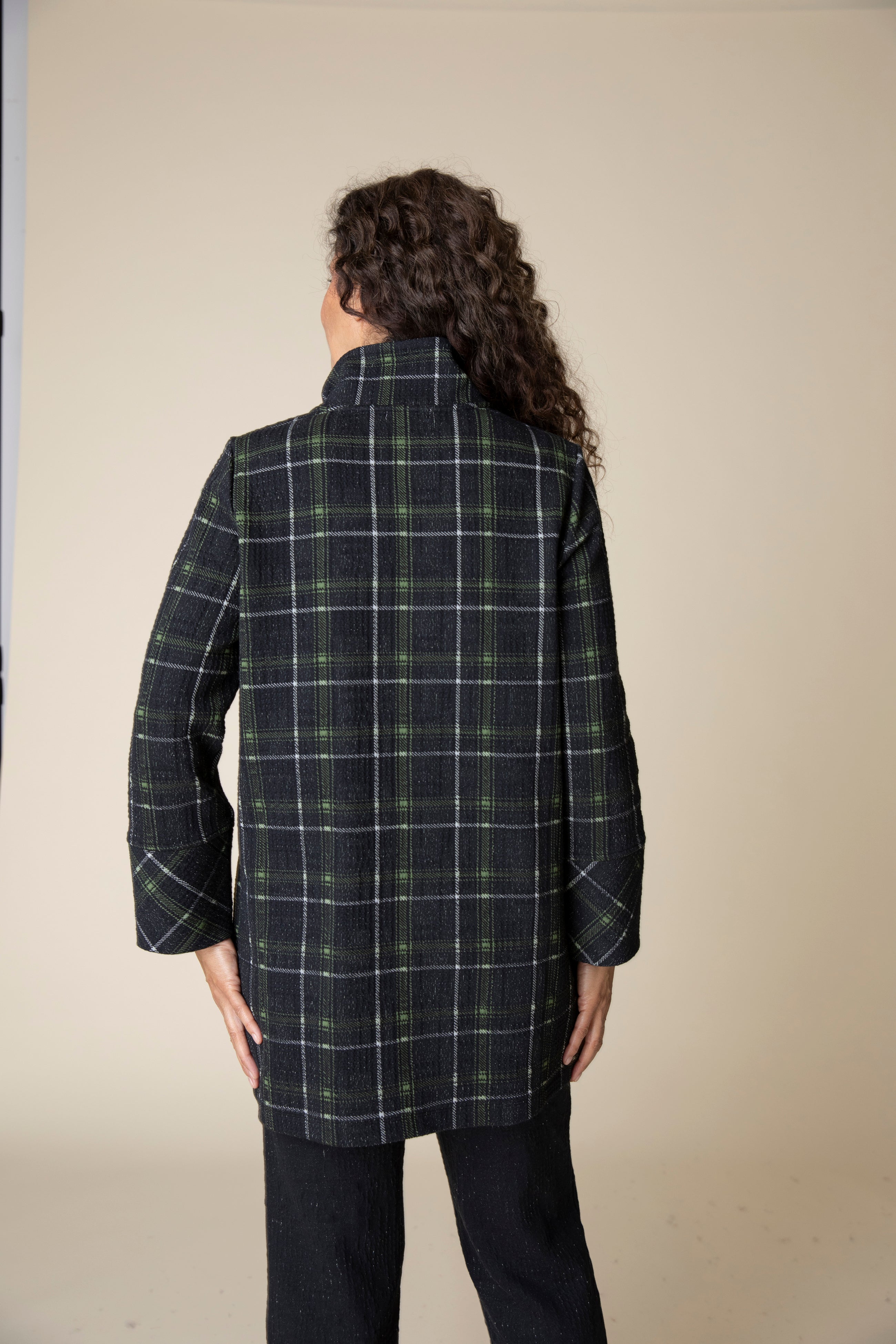 Speckle Knit Plaid Car Coat - Sugar River Shoppe