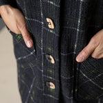 Speckle Knit Plaid Car Coat - Sugar River Shoppe