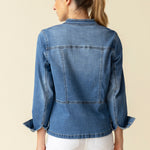 Stretch Denim Moto Jacket - Sugar River Shoppe