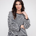 Striped Fringe Swing Pullover - Sugar River Shoppe
