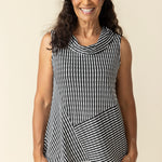 Uptown Stripe Drape Neck Swing Tee - Sugar River Shoppe