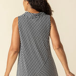 Uptown Stripe Drape Neck Swing Tee - Sugar River Shoppe
