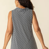 Uptown Stripe Drape Neck Swing Tee - Sugar River Shoppe