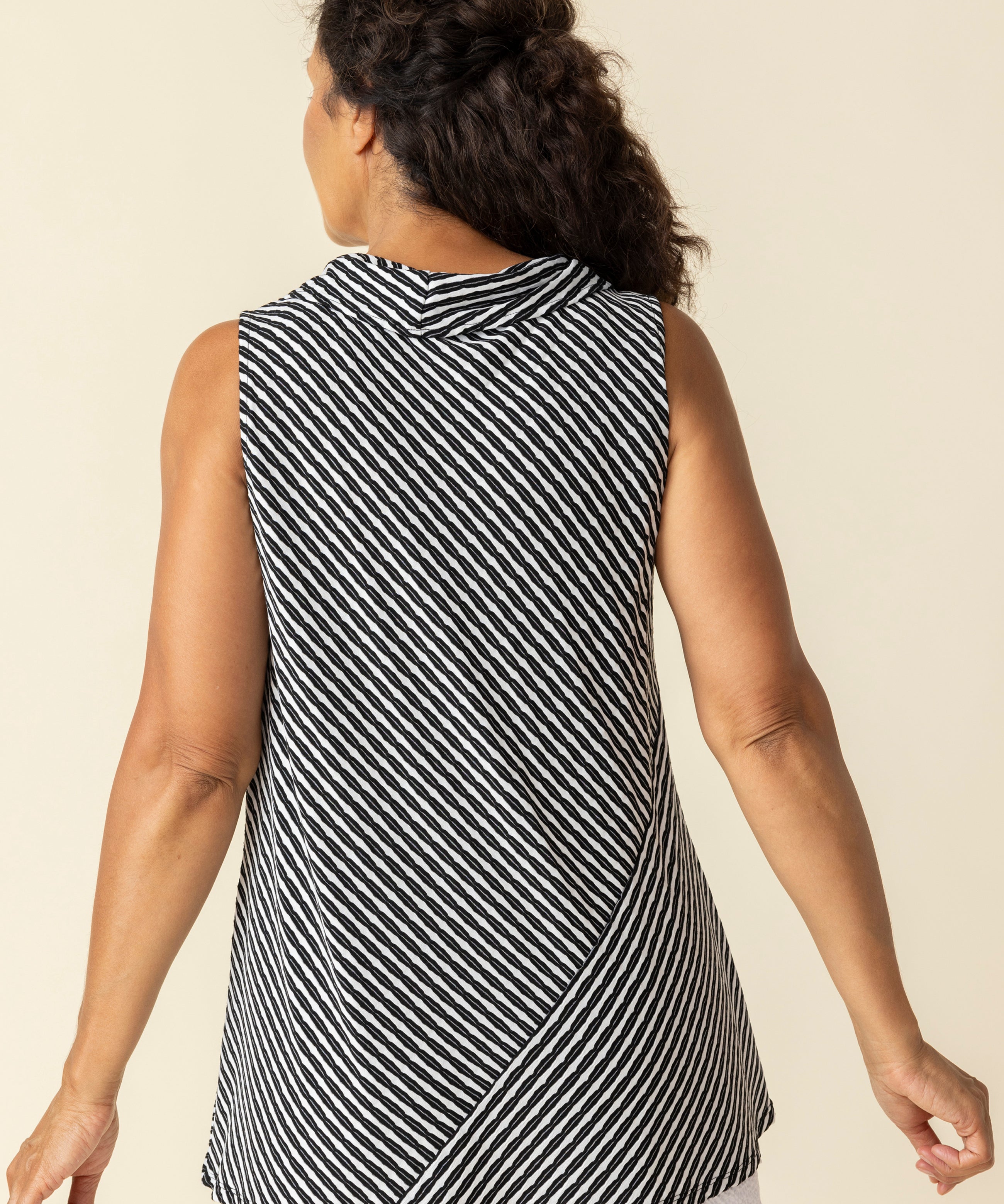 Uptown Stripe Drape Neck Swing Tee - Sugar River Shoppe
