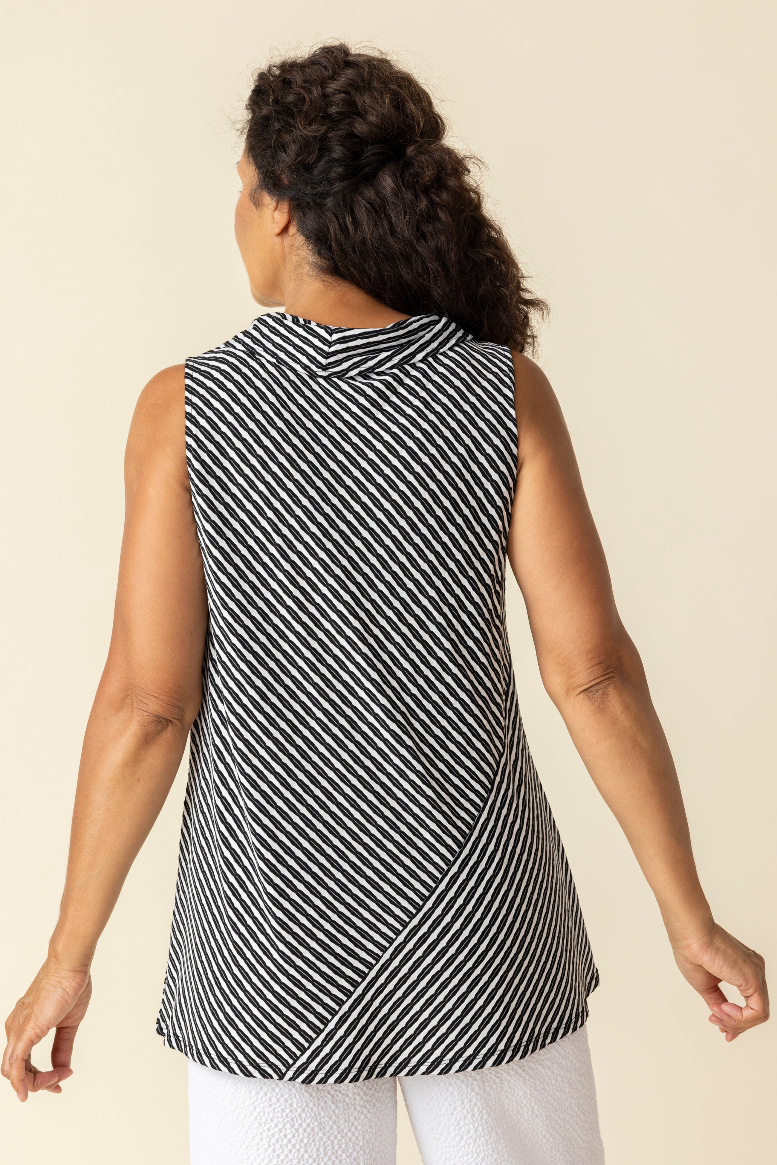 Uptown Stripe Drape Neck Swing Tee - Sugar River Shoppe