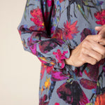 Vintage Print Flounce Shirt - Sugar River Shoppe