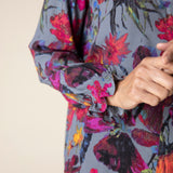 Vintage Print Flounce Shirt - Sugar River Shoppe
