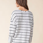 Weekend Terry Striped Boxy Crew - Sugar River Shoppe