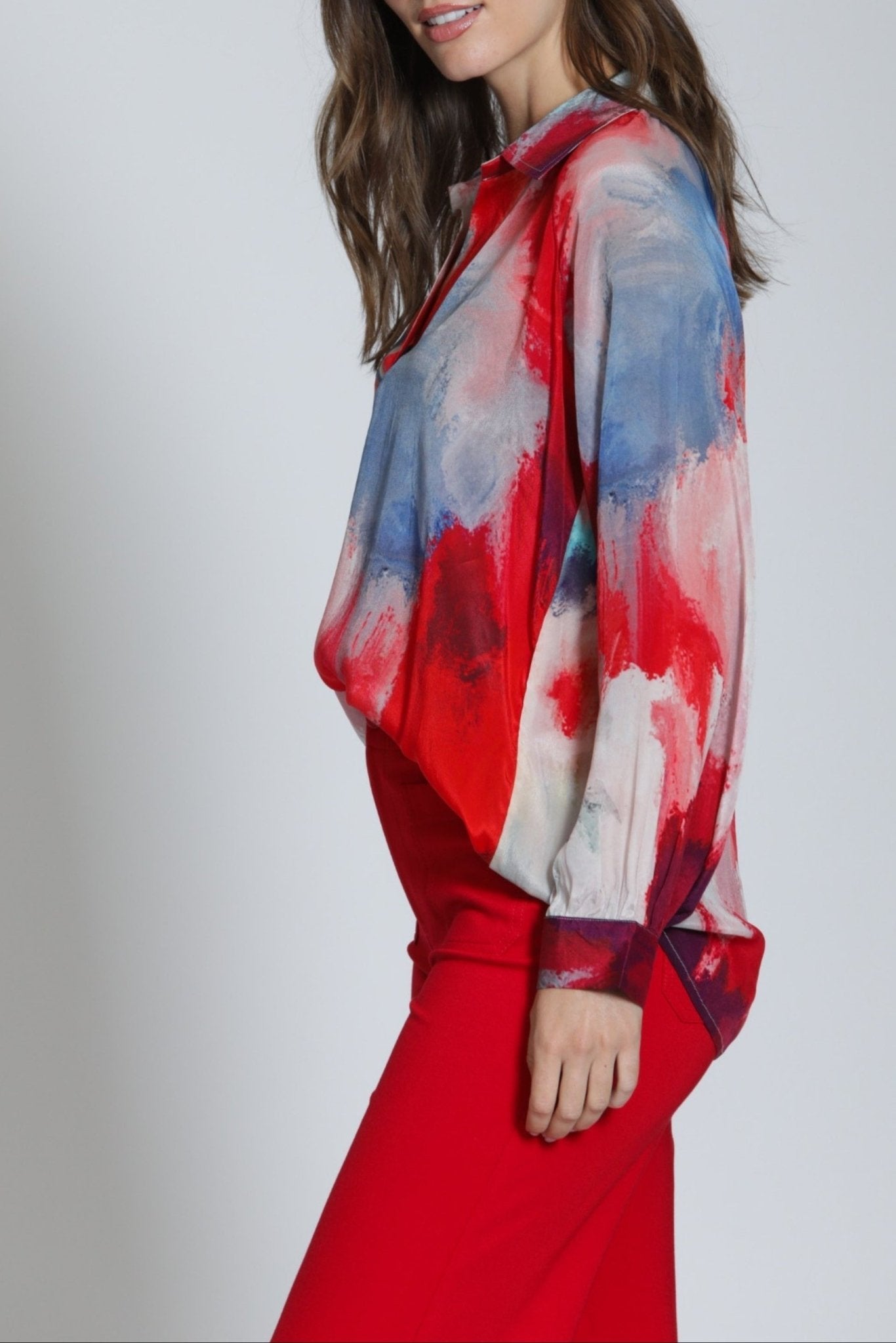 Half Plaket Pullover Blouse - APNY - 605258110312 - Sugar River Shoppe - 
