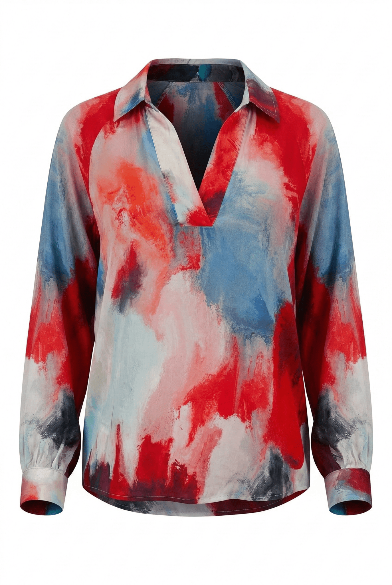 Half Plaket Pullover Blouse - APNY - 605258110312 - Sugar River Shoppe - 
