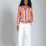 Half - Plaket Pullover Blouse - APNY - 605258270818 - Sugar River Shoppe - 