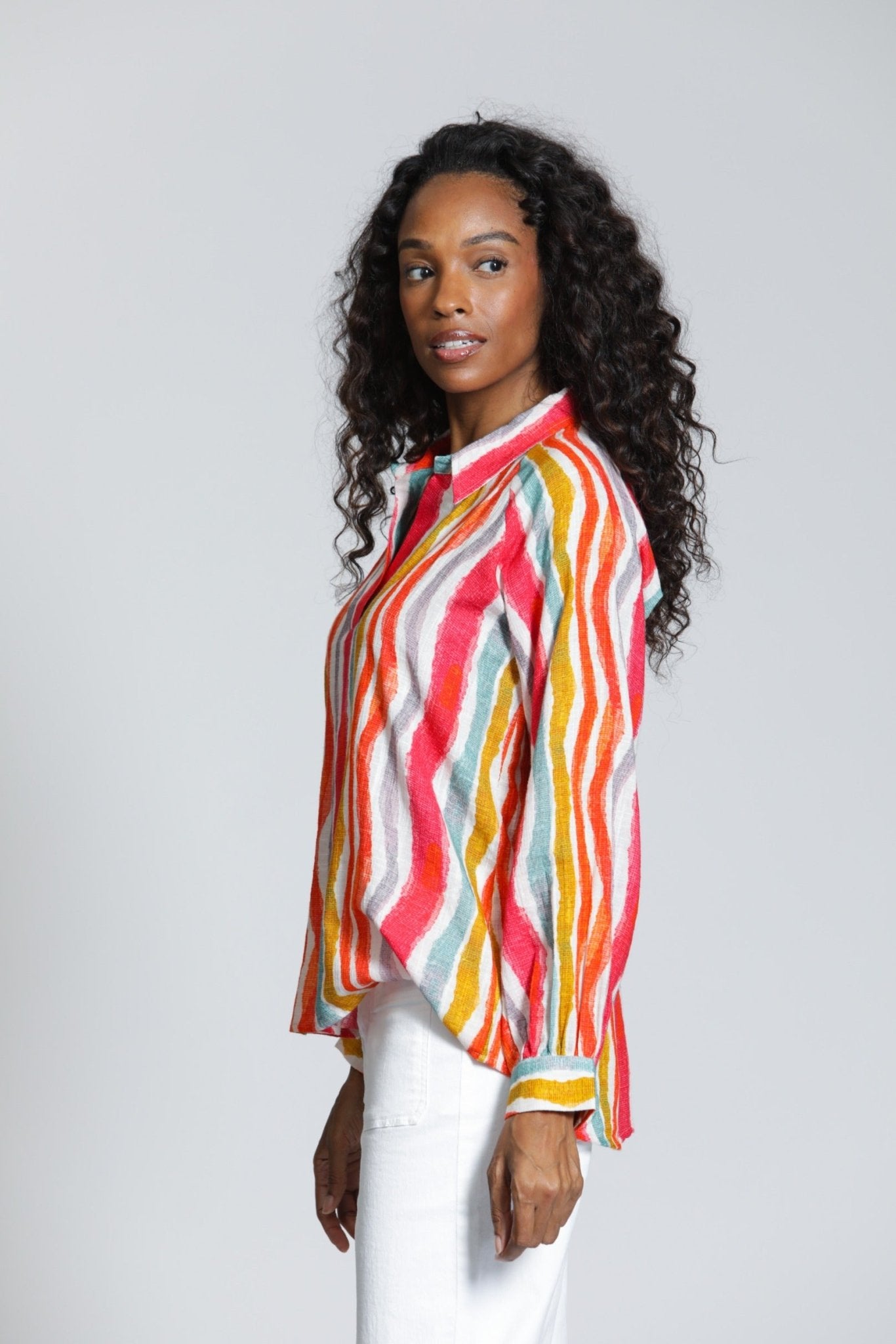 Half - Plaket Pullover Blouse - APNY - 605258270818 - Sugar River Shoppe - 
