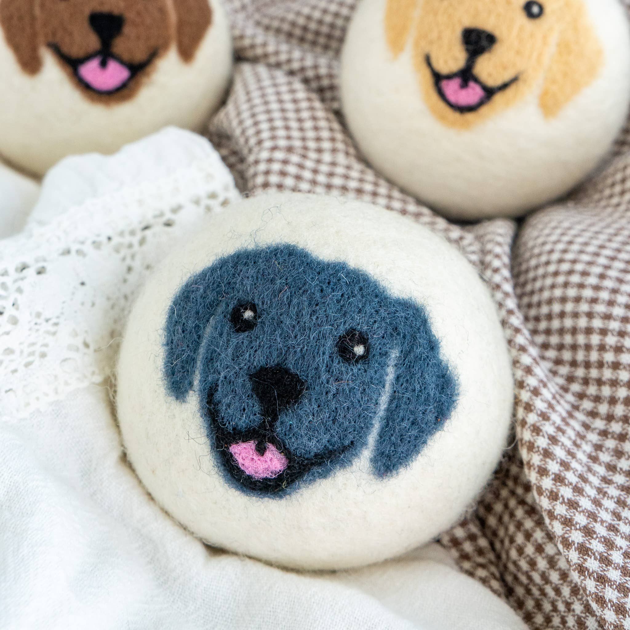 Happy Dogs Eco Wool Dryer Balls - Mix of 3 colors - Friendsheep - 722698951906 - Sugar River Shoppe - 