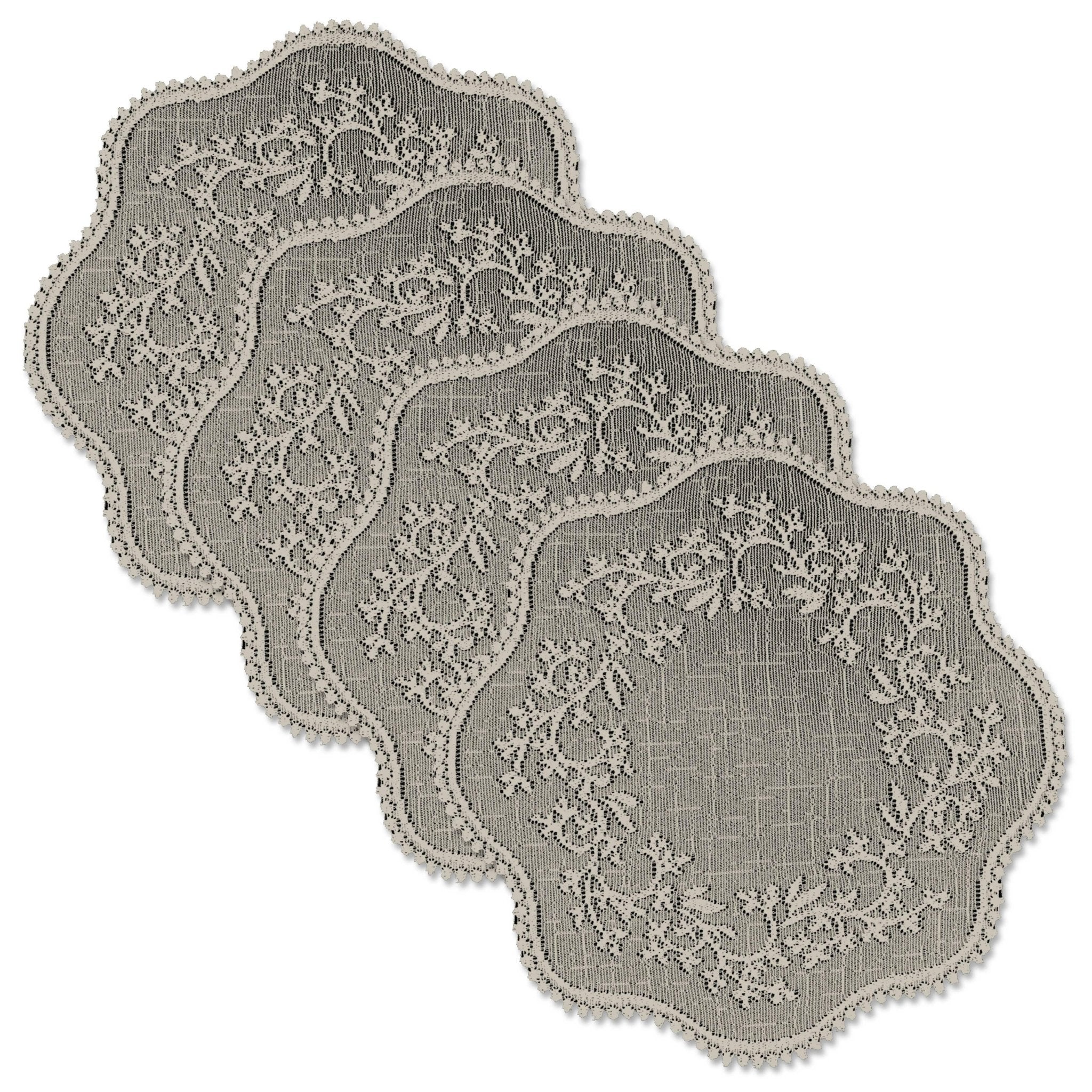 Heritage Floral Vine 12 in Lace Doily - Heritage Lace - 734573151189 - Sugar River Shoppe - 