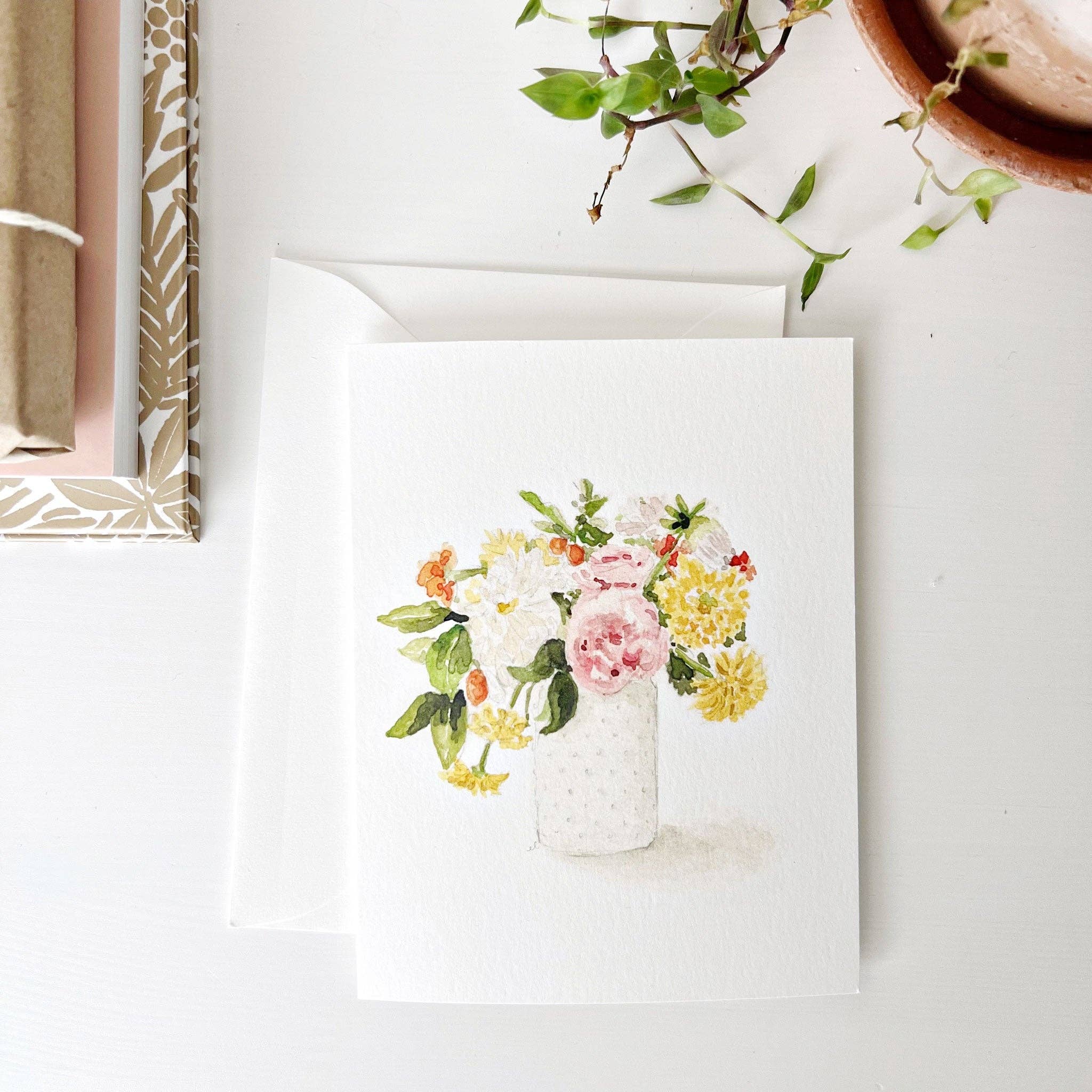 Hobnail bouquet notecards - emily lex studio - 8101397406146 - Sugar River Shoppe - 