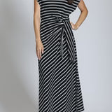Black and White Stripe Maxi Dress