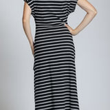 Black and White Stripe Maxi Dress
