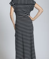 Black and White Stripe Maxi Dress