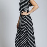 Black and White Stripe Maxi Dress