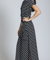 Black and White Stripe Maxi Dress