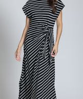 Black and White Stripe Maxi Dress