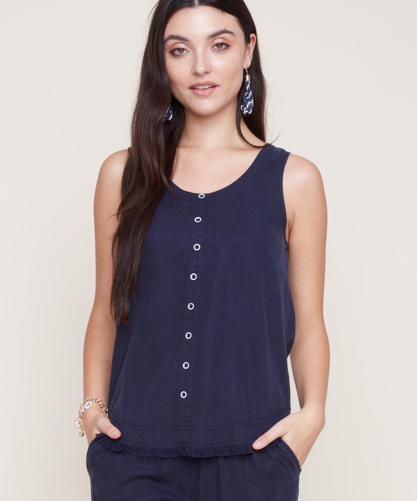 Indigo Blouse - Renuar - 827118277403 - Sugar River Shoppe - 