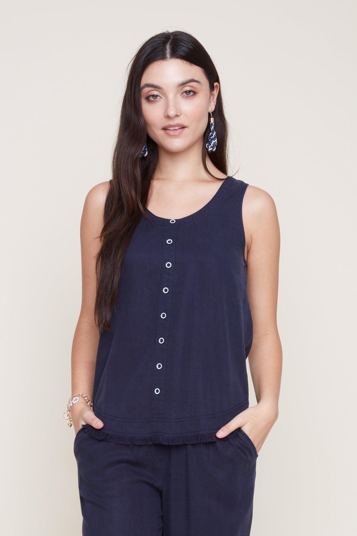 Indigo Blouse - Renuar - 827118277403 - Sugar River Shoppe - 