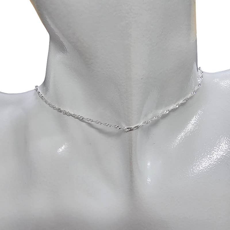 Italian Sterling Silver Chain 16'' - Amberman - 90512680 - Sugar River Shoppe - 
