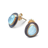 Jaipur stud earrings: Labradorite - Treisi - 712744 - Sugar River Shoppe - 