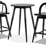 Breda Dining Table and Stools Set, Black - Sugar River Shoppe