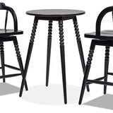 Breda Dining Table and Stools Set, Black - Sugar River Shoppe