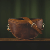 Leather Half-moon Bag - Sugar River Shoppe