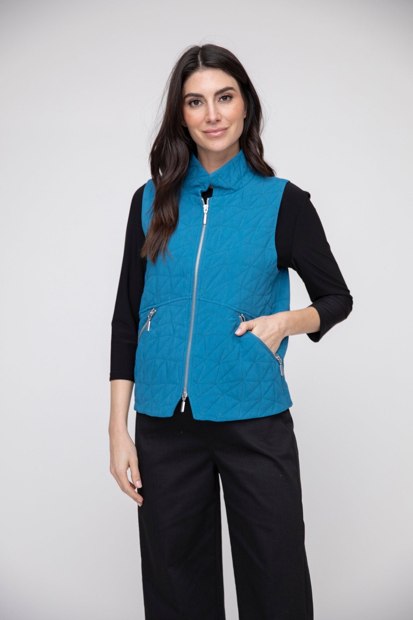 Kaleidoscope Quilt City Vest - Habitat - 194451467748 - Sugar River Shoppe - 