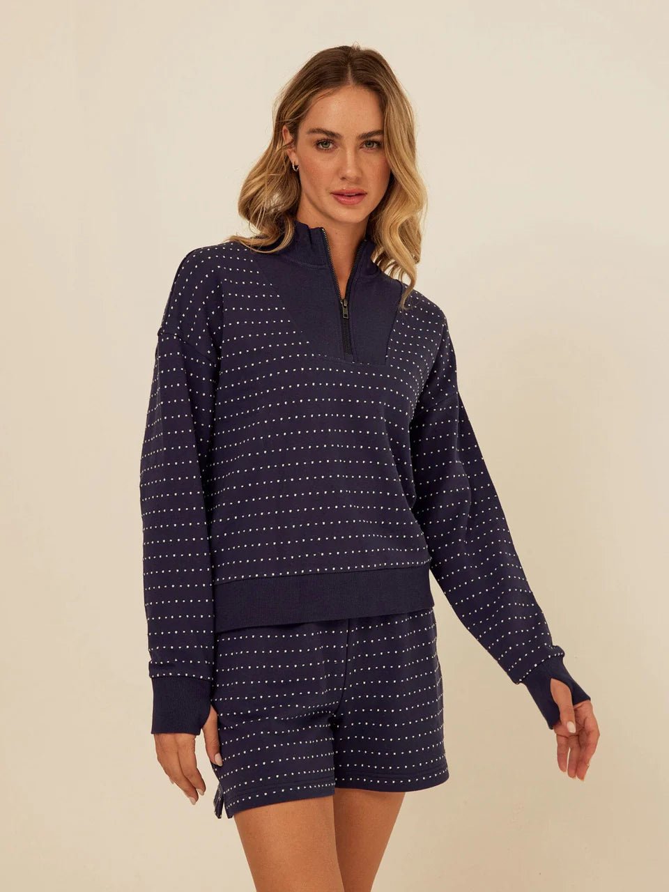 Kindra Dot Embroidered Terry Pullover - Threads 4 Thought - 195014985440 - Sugar River Shoppe - 