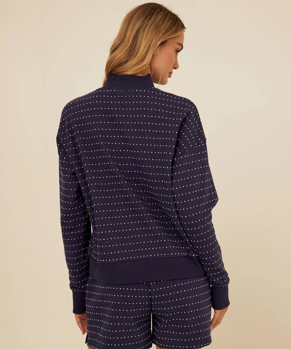 Kindra Dot Embroidered Terry Pullover - Threads 4 Thought - 195014985440 - Sugar River Shoppe - 