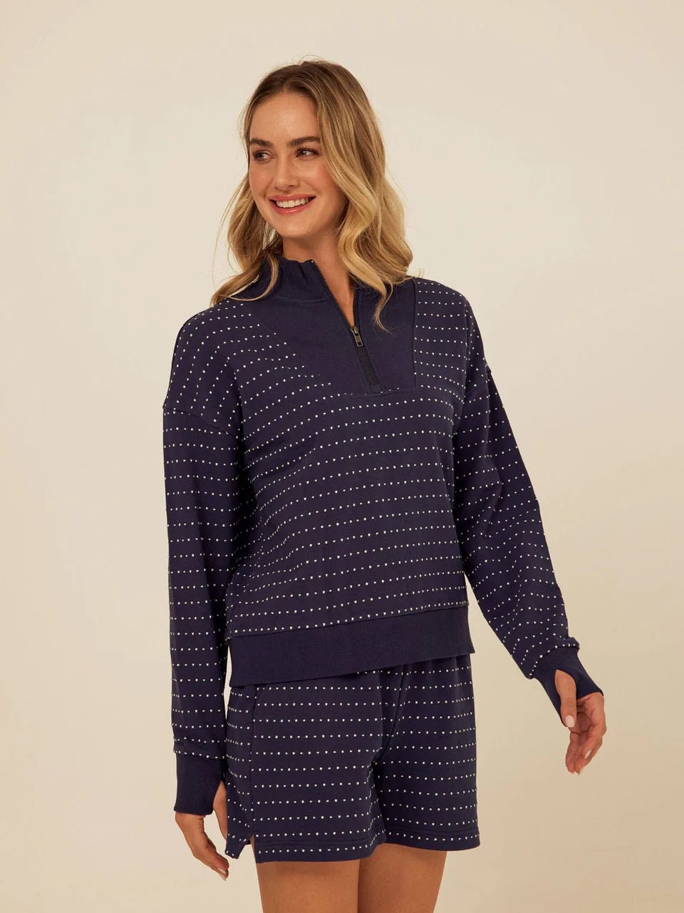 Kindra Dot Embroidered Terry Pullover - Threads 4 Thought - 195014985440 - Sugar River Shoppe - 