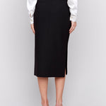 Knee Length Skirt with Side Slits and Pockets - Charlie B - 690178571763 - Sugar River Shoppe - 