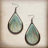 Large Woven Teardrop Earrings in Teal - The Jewelry Junkie - 788927625109 - Sugar River Shoppe - 