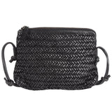 Hope Handcrafted Leather Crossbody/Belt Bag: Black - Sugar River Shoppe