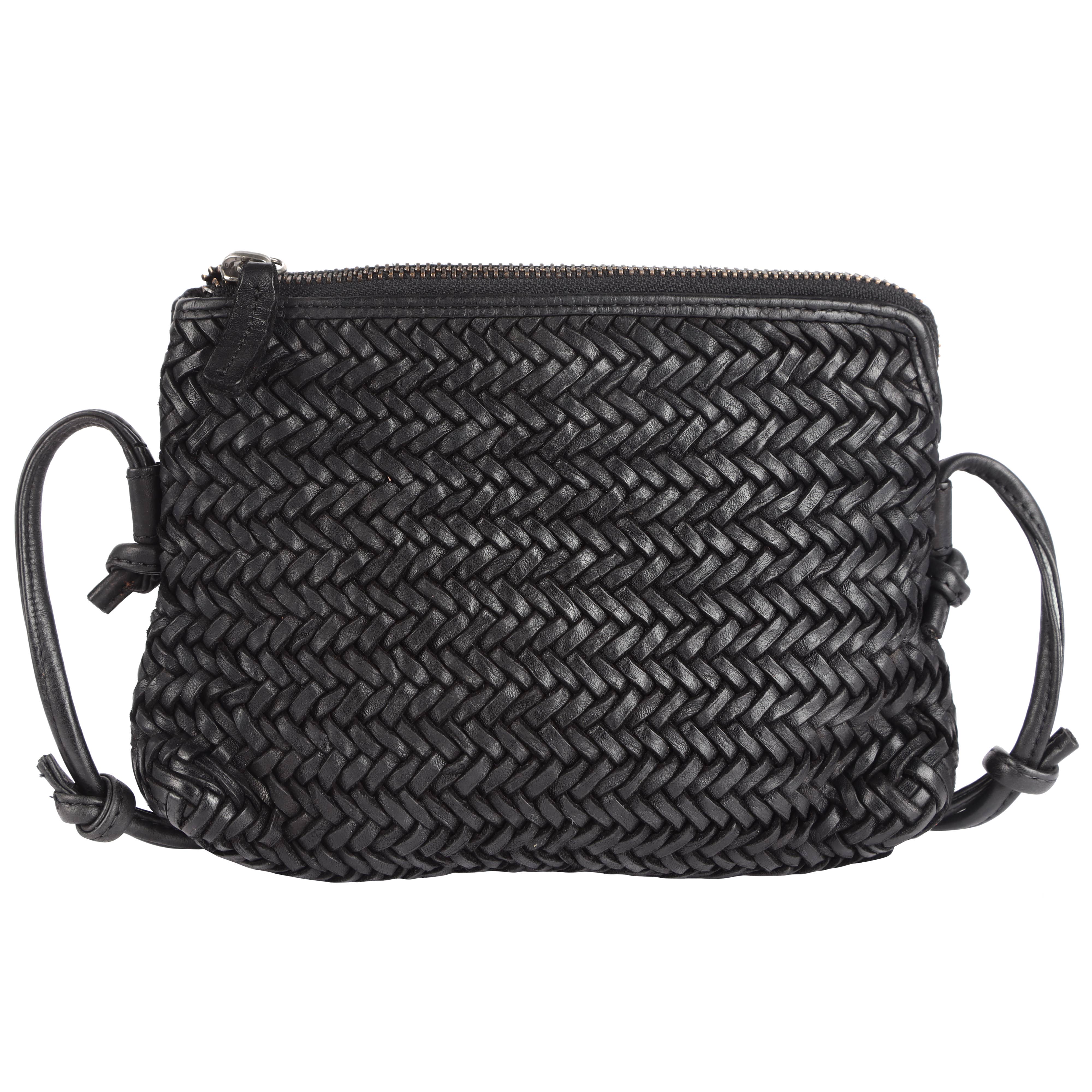 Hope Handcrafted Leather Crossbody/Belt Bag: Black - Sugar River Shoppe