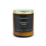 Lemon + Sage - Amber Jar Soy Candle - Calyan Wax Co. - 856207008598 - Sugar River Shoppe - 