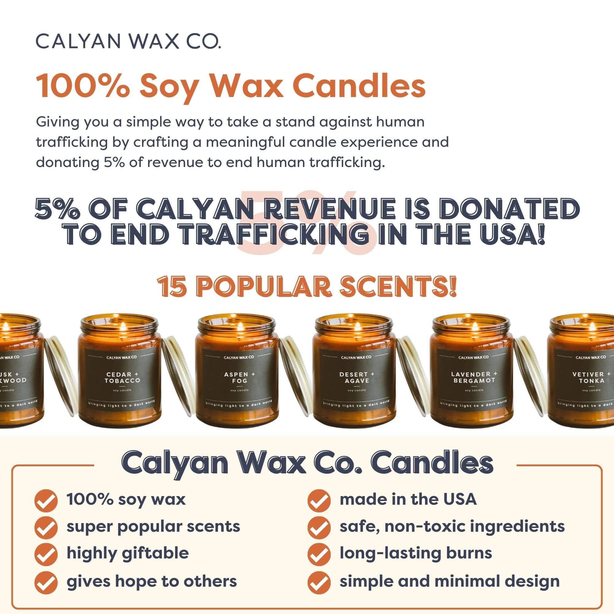 Lemon + Sage - Amber Jar Soy Candle - Calyan Wax Co. - 856207008598 - Sugar River Shoppe - 