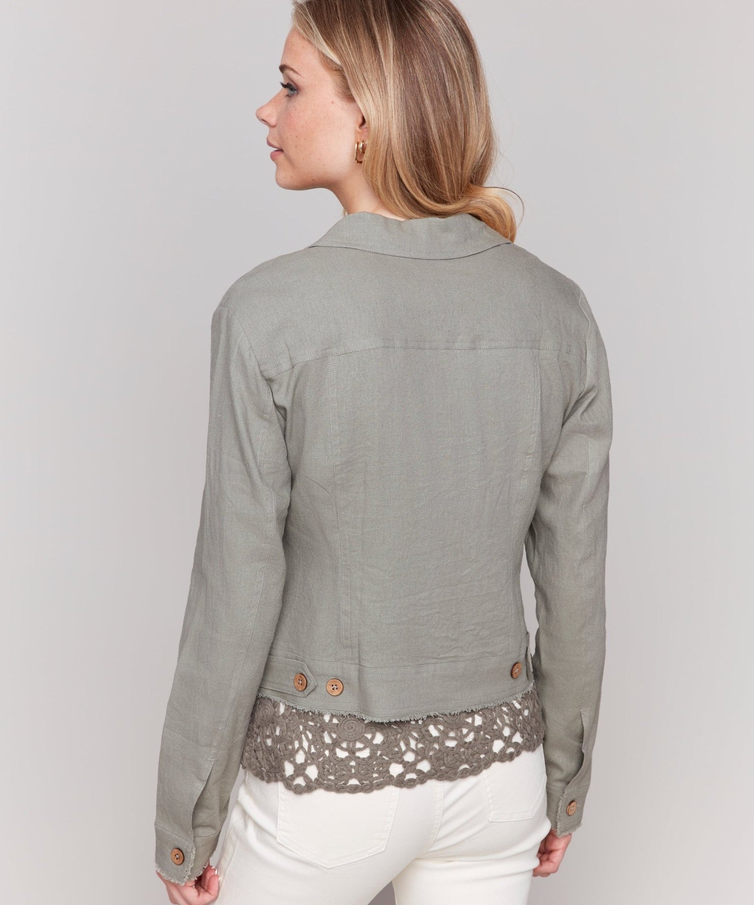 Linen Blend Jacket - Charlie B - 690178582295 - Sugar River Shoppe - 
