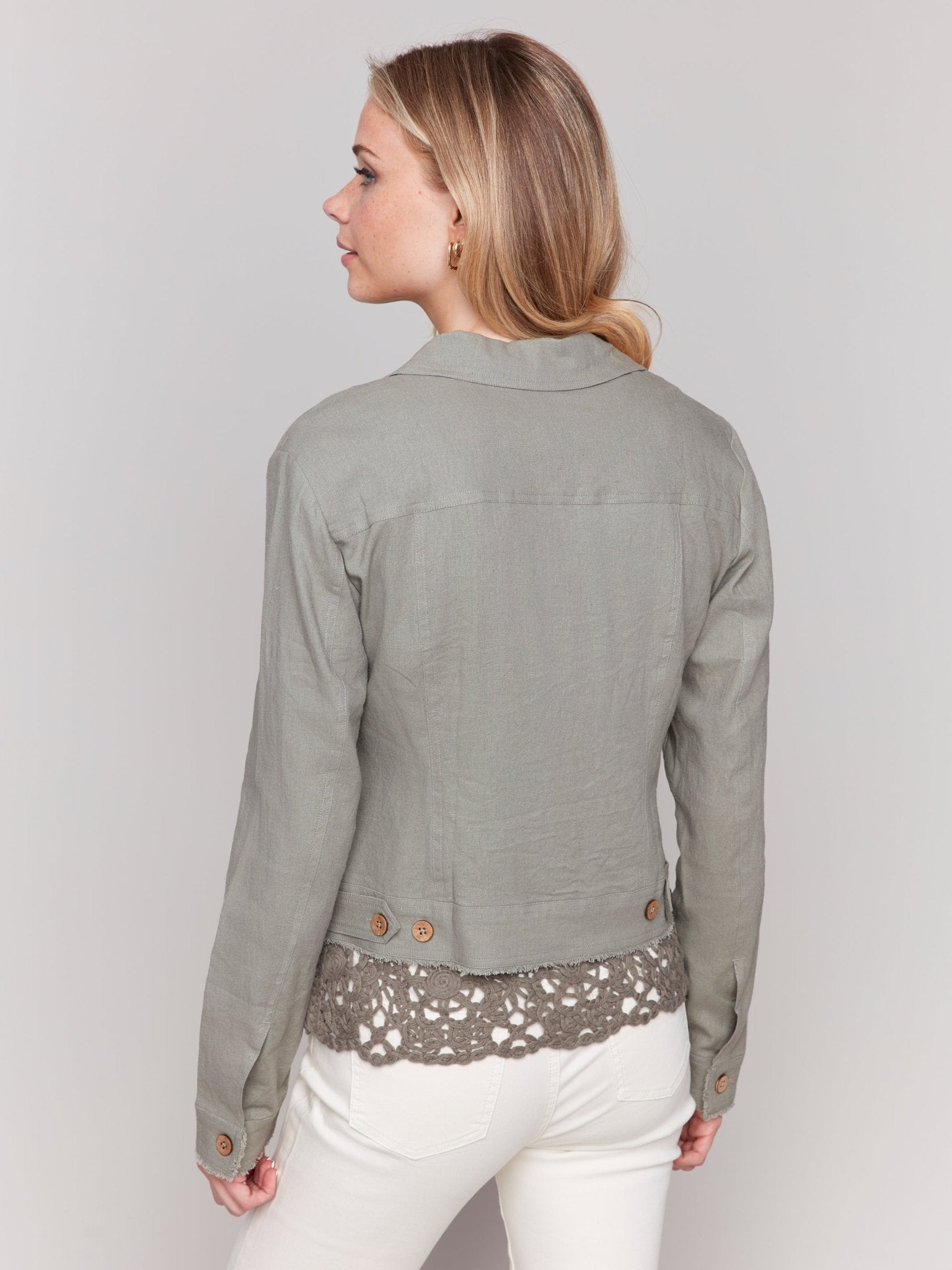 Linen Blend Jacket - Charlie B - 690178582295 - Sugar River Shoppe - 